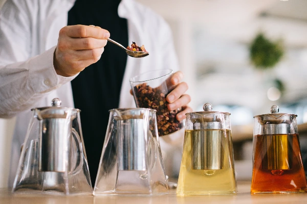 Barista making perfect cup of tea