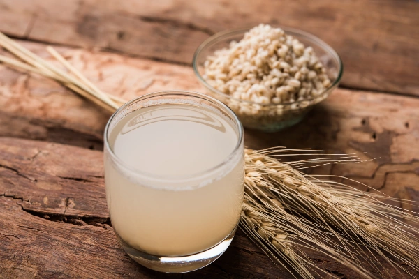 Barley tea on table