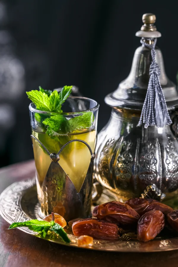 glass of moroccan mint tea