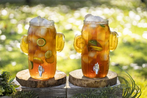 pitchers with cold home made iced tea