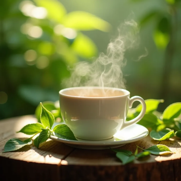 a cup of brewed moringa tea