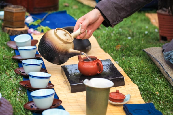 korean tea ceremony outside